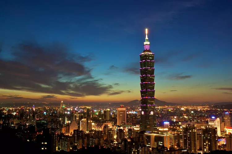 Taipei 101 at night